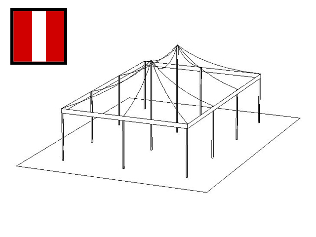 Rental store for 20 X30  BLUE WHITE STRIPED POLE TENTS in Mishawaka IN