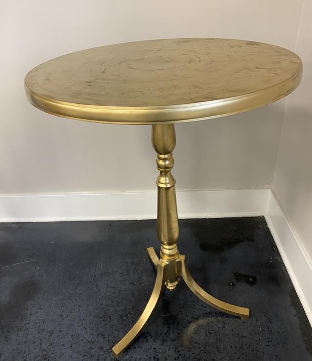 Rental store for 30  RD GOLD COCKTAIL TABLE in Mishawaka IN