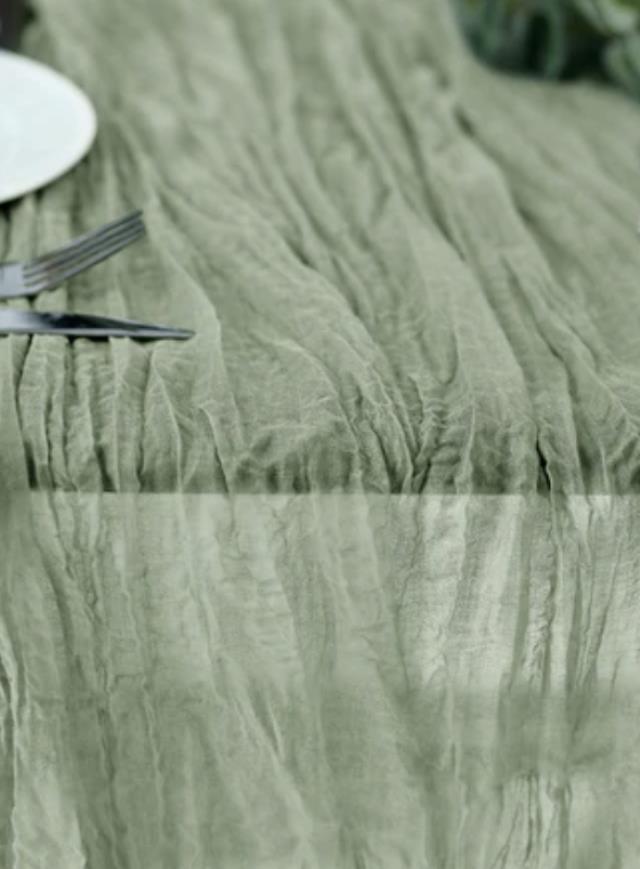 Rental store for CHEESECLOTH RUNNER SAGE 10 in Mishawaka IN