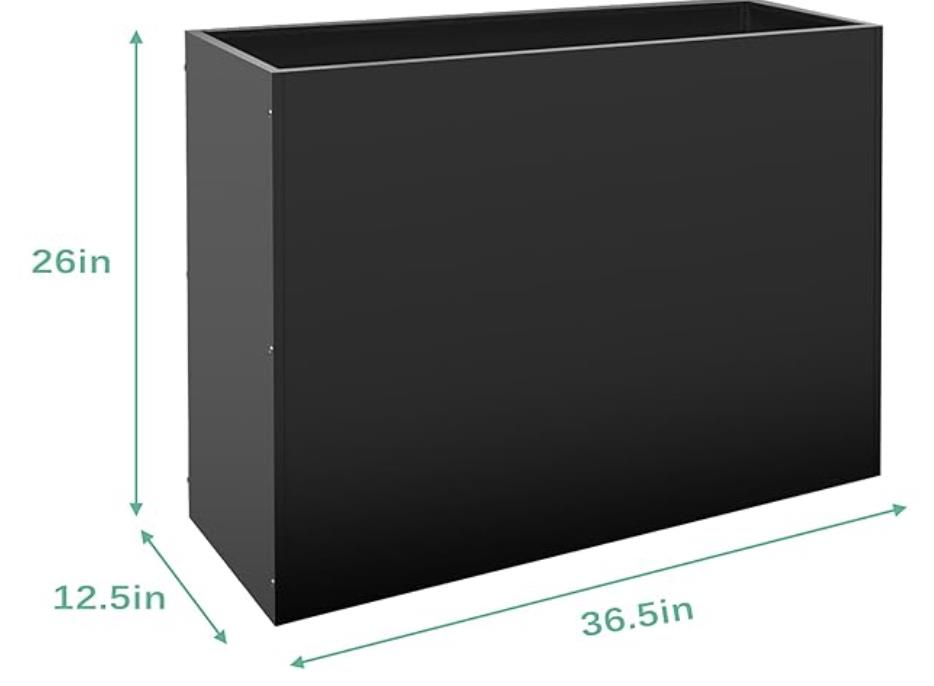 Rental store for PLANTER BOX BLACK 13  W x 37  L x 26  H in Mishawaka IN