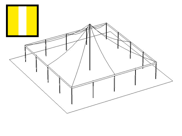 Rental store for 40 X 40  Y W MAIN EXPANDABLE POLE TENT in Mishawaka IN