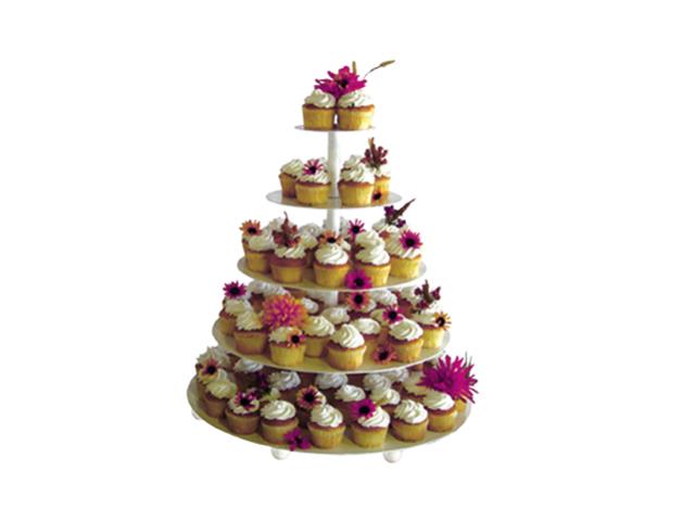 Rental store for 5-TIER WHITE METAL CUPCAKE TREE in Mishawaka IN