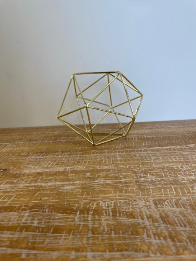 Rental store for GOLD GEOMETRIC 6  HEXAGON CENTERPIECE in Mishawaka IN